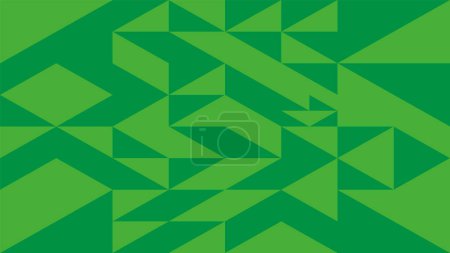 Illustration for Green triangle pattern background. Vector data that is easy to edit. - Royalty Free Image