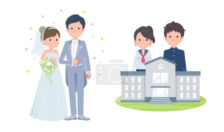 Illustration for Special case where gift tax is exempted.Vector art that is easy to edit. - Royalty Free Image
