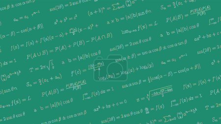 Illustration for Mathematics equation background blackboard. - Royalty Free Image