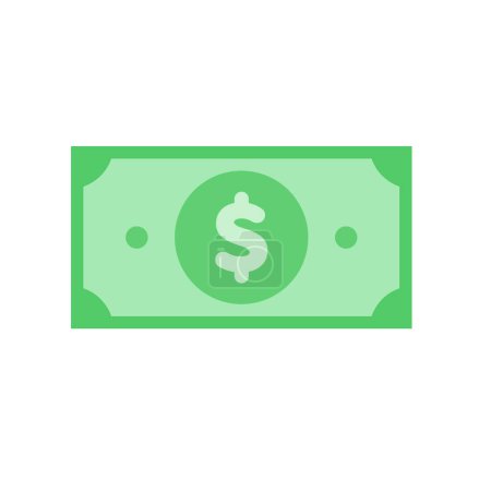 Illustration for Deformed dollar bill. Vector illustration that is easy to edit. - Royalty Free Image