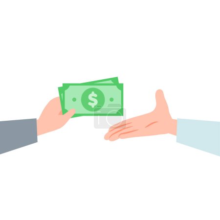 Ilustración de Escena de recibir dinero. Ilustración vectorial fácil de editar. - Imagen libre de derechos