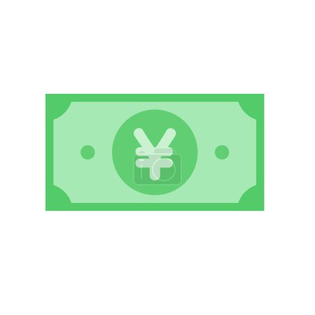 Illustration for Deformed Japanese yen bill. Vector illustration that is easy to edit. - Royalty Free Image