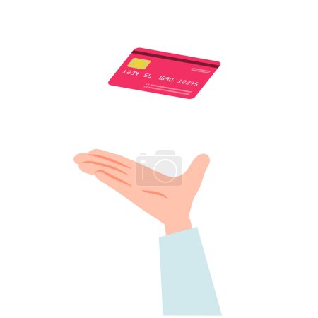 Illustration for Image of owning a credit card A. Vector illustration that is easy to edit. - Royalty Free Image