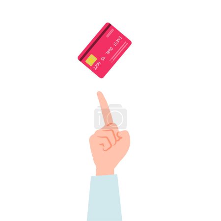 Illustration for Image of owning a credit card B. Vector illustration that is easy to edit. - Royalty Free Image