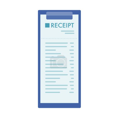 receipt in binder. Vector illustration that is easy to edit.