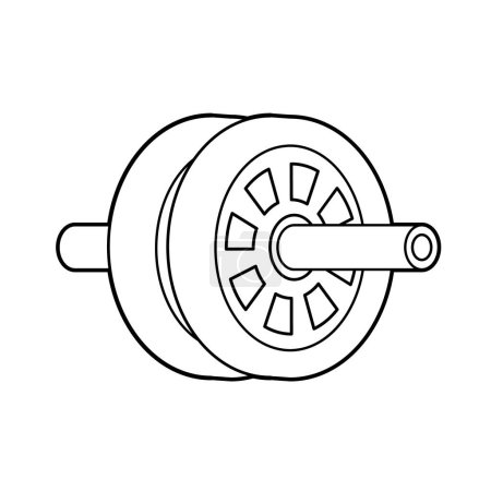 Illustration for Abs Roller.Vector illustration that is easy to edit. - Royalty Free Image