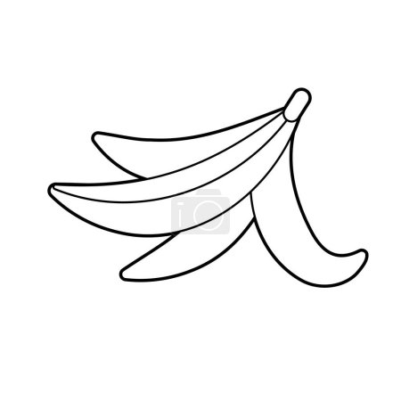 Ilustración de Pelar plátano. Ilustración vectorial que es fácil de editar. - Imagen libre de derechos