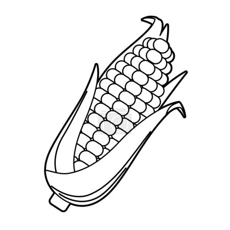 Ilustración de Corn.Ilustración vectorial fácil de editar. - Imagen libre de derechos