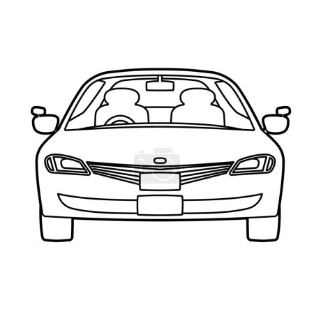 Illustration for Cute car.Training car.Vector illustration that is easy to edit. - Royalty Free Image