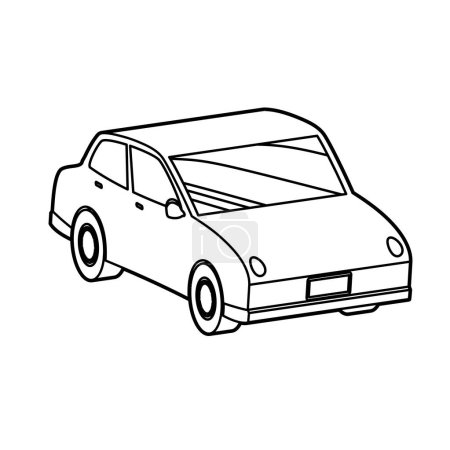 Deformed Car isometric.Vector illustration that is easy to edit.
