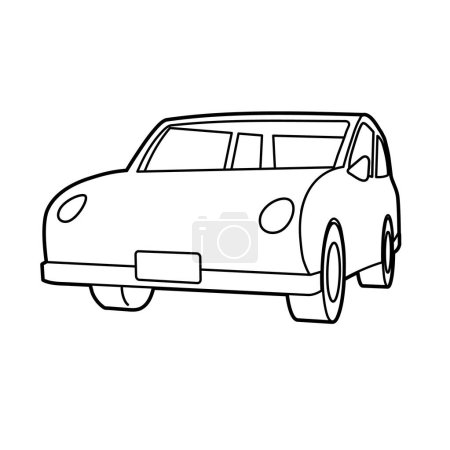Deformed Car.Vector illustration that is easy to edit.