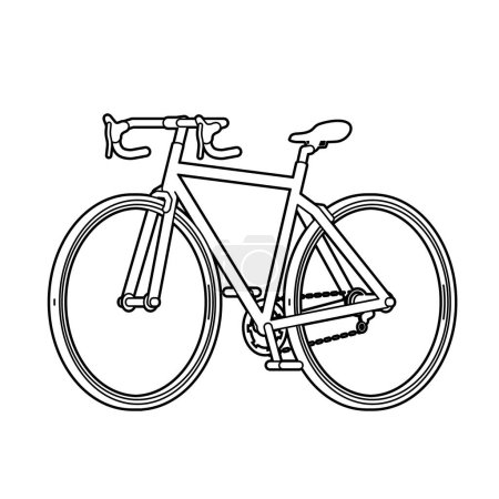Diagonaler Winkel Rennrad. road racer.Vector Illustration, die einfach zu bearbeiten ist.
