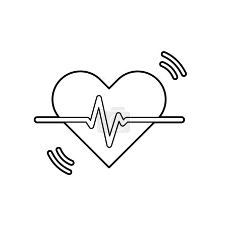 Illustration for ECG heartbeat. Vector illustration that is easy to edit. - Royalty Free Image