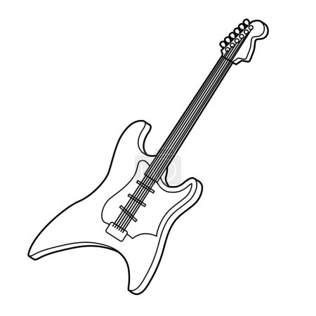 Guitare électrique. Illustration vectorielle facile à éditer.