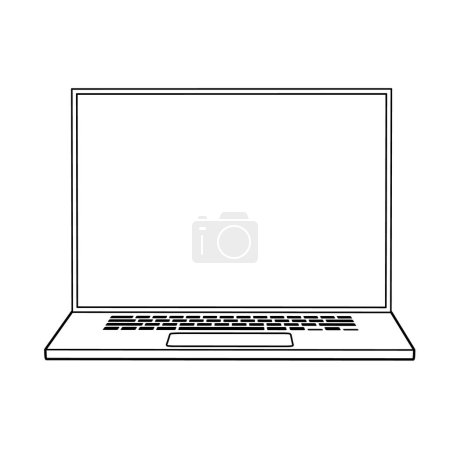Illustration for Laptop front angle.Vector illustration that is easy to edit. - Royalty Free Image