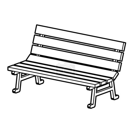 park Bench. Vector illustration that is easy to edit.