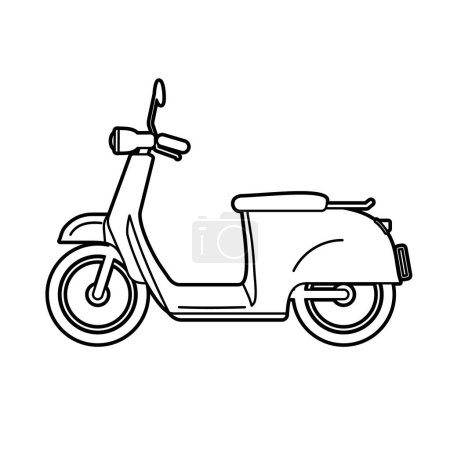Illustration for Scooter.Vector illustration that is easy to edit. - Royalty Free Image