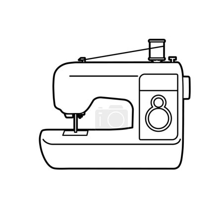 Illustration for Sewing machine front. Vector illustration that is easy to edit. - Royalty Free Image