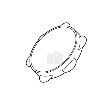 Illustration for Tambourine.Vector illustration that is easy to edit. - Royalty Free Image