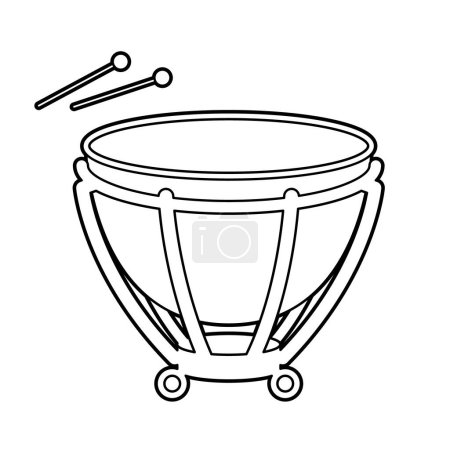 Timpani.Vector illustration that is easy to edit.