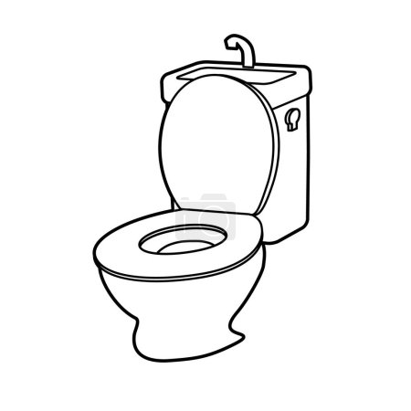 Ilustración Toilet.Vector que es fácil de editar.