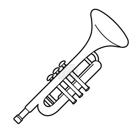 Illustration for Trumpet. Vector illustration that is easy to edit. - Royalty Free Image