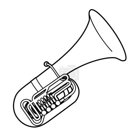 Illustration for Tuba. Vector illustration that is easy to edit. - Royalty Free Image