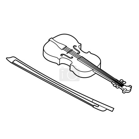 Illustration for Violin. Vector illustration that is easy to edit. - Royalty Free Image