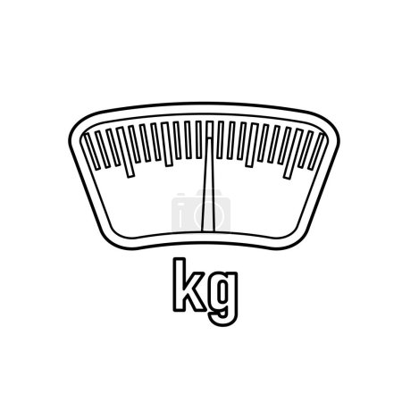 Illustration for Weight scale. Vector illustration that is easy to edit. - Royalty Free Image