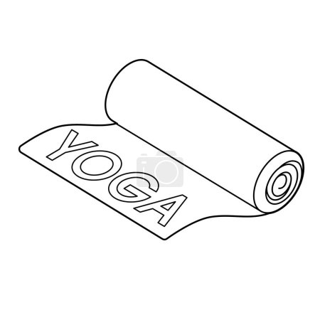 Illustration for Yoga mat.Vector illustration that is easy to edit. - Royalty Free Image