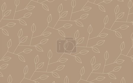 Simple plant pattern brown color