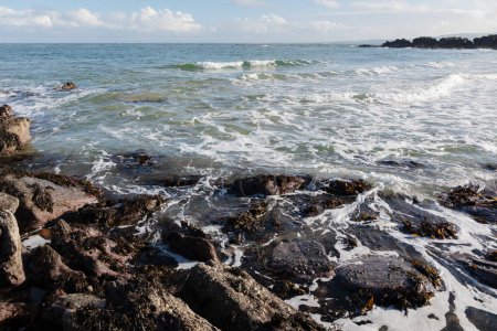 Vistas de la costa de Irlanda del Norte: Océano Atlántico Stock de fotos