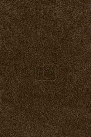 Photo for The texture and background of the upholstery fabric is dark brown. Velour fabric sample texture as background and design element. Fabric texture for sofa - Royalty Free Image