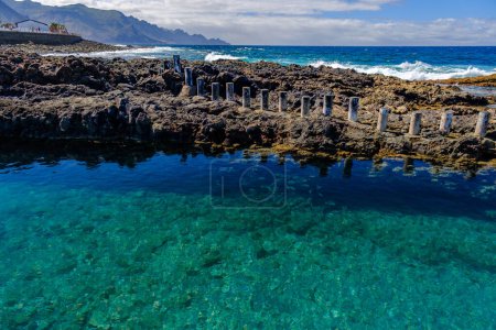 Photo for Natural pools Las Salinas de Agaete in Puerto de Las Nieves on Gran Canaria, Spain. - Royalty Free Image