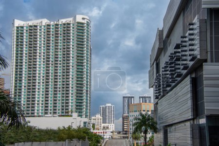 Photo for View of Brickell city center in Miami, Florida, USA - Royalty Free Image