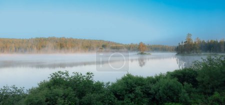 Téléchargez les photos : Matin dans le brouillard, le lac, la forêt - en image libre de droit