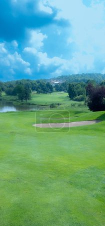 Photo for A golf course in the middle of the countryside - Royalty Free Image