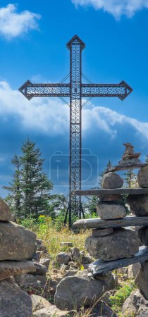 Photo for Cross on the top of the mountain - Royalty Free Image
