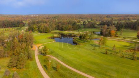 Photo for A golf course on the countryside - Royalty Free Image