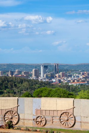 Téléchargez les photos : Belle vue aérienne du monument Voortrekker, Afrique du Sud - en image libre de droit