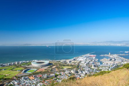 Foto de Vista de una parte de la hermosa Ciudad del Cabo desde Signal Hill Sudáfrica - Imagen libre de derechos