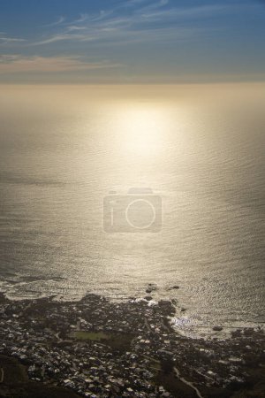 Photo for Landscape of Table Mountain at the end of the day. Cape Town, South Africa - Royalty Free Image
