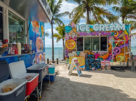 Photo for View of Ice cream stall on the beach in Key West (Spanish: Cayo Hueso) is an island in the Straits of Florida - Royalty Free Image