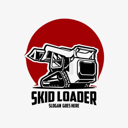 Illustration for Skid Steer Loader Logo Vector Art Illustration Design. Best for Stickers and Industrial Company Logo - Royalty Free Image