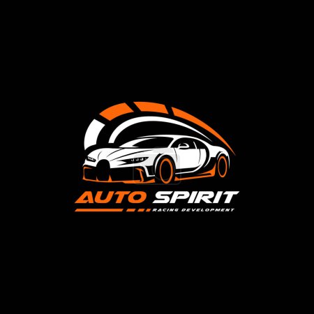 Ilustración de Auto Car Racing Spirit Speed Garage Logo Vector Template Set. Lo mejor para la industria relacionada con el automóvil - Imagen libre de derechos