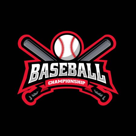 Illustration for Baseball Championship Ready Made Logo Vector Isolated - Royalty Free Image
