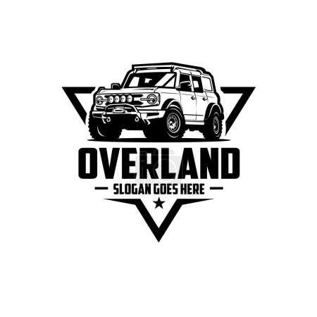 Overland offroad vehicle logo emblem vector isolated, Best for automotive related industry