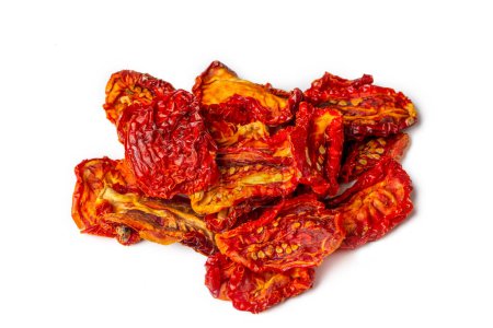 Photo for Sun dried tomatoes isolated on white background. - Royalty Free Image