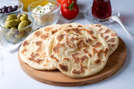 Photo for Turkish style homemade bread Bazlama - Royalty Free Image