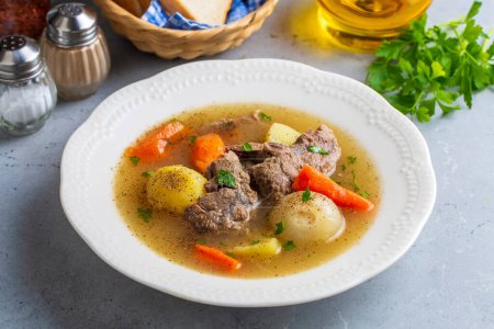 Photo for Turkish Kuzu - et Haslama - Lamb - meat Stew with Potatoes and Carrot - Royalty Free Image